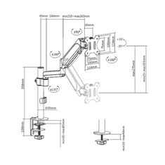 Gembird Nosilec za monitor MA-DA1P-01 17”-32”