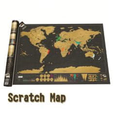 Scratch Zemljevid sveta Deluxe