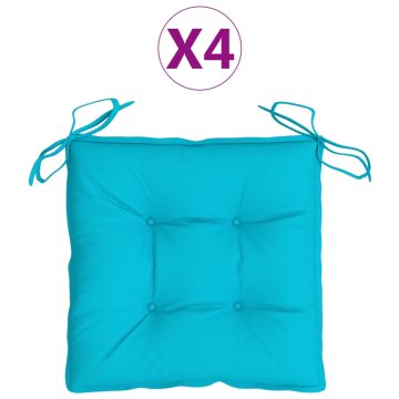 Vidaxl Blazine za stole 4 kosi turkizne 50x50x7 cm oxford tkanina