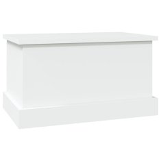 Vidaxl Škatla za shranjevanje bela 50x30x28 cm inženirski les