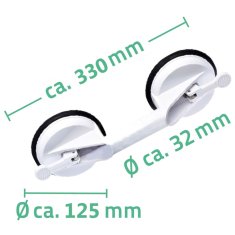Vidaxl Držalo s priseskom 12,5 cm 100 kg A0150201