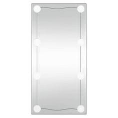 Vidaxl Stensko ogledalo z LED lučmi 30x60 cm stekleno pravokotno