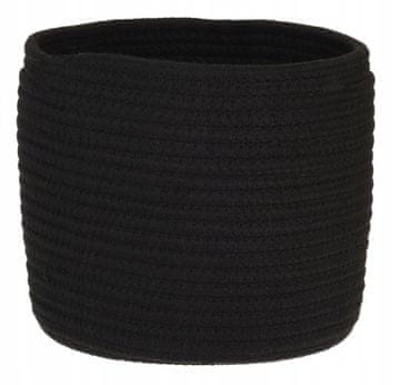 shumee Bombažna prevleka za cvetlični lonček, črna, 23 cm