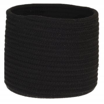 shumee Bombažna prevleka za cvetlični lonček, črna, 17 cm