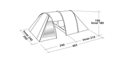 Easy Camp Galaxy šotor, štiri osebe, moder