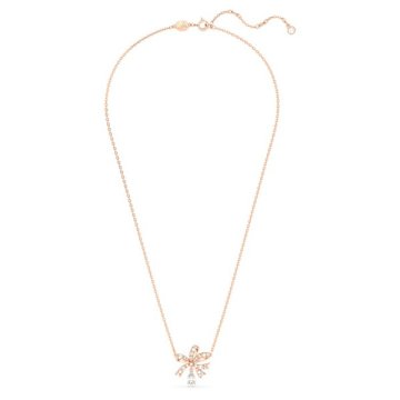 Swarovski Očarljiva bronasta ogrlica s cirkoni Bow Volta 5656741