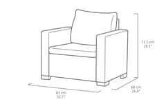 KETER Stol California (2x) (MIX&MATCH), rjav, ZADNJI KOSI