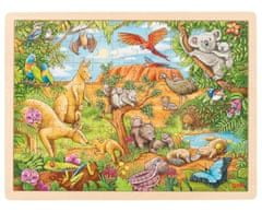 Goki Puzzle Avstralske živali 96 kosov - lesene