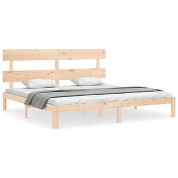 Vidaxl Posteljni okvir brez vzmetnice 200x200 cm trdna borovina