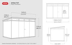 KETER Vrtna hiška Artisan 11 x 7, rjavosiva