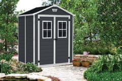 KETER Vrtna hiška Manor 6x5DD Indoor, temno siva, ZADNJI KOSI