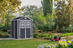 KETER Vrtna hiška Manor 6x5DD Indoor, temno siva, ZADNJI KOSI