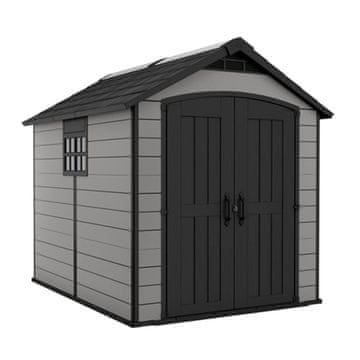 KETER Vrtna hiška Premier 759, rjavosiva, ZADNJI KOSI