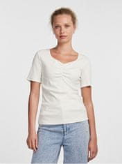 Pieces Ženska majica s kratkimi rokavi PCTANIA Slim Fit 17135430 Bright White (Velikost S)