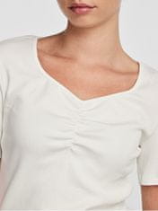 Pieces Ženska majica s kratkimi rokavi PCTANIA Slim Fit 17135430 Bright White (Velikost S)