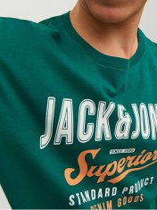 Jack&Jones Moška majica s kratkimi rokavi JJELOGO Regular Fit 12220500 Storm (Velikost XXL)