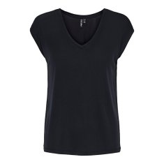 Pieces Ženska majica s kratkimi rokavi PCKAMALA Comfort Fit 17095260 Black (Velikost S)