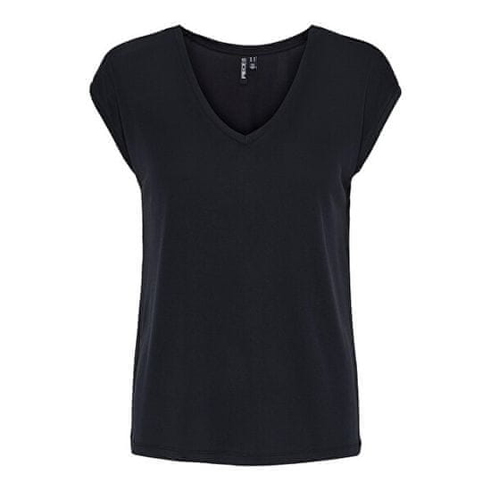 Pieces Ženska majica s kratkimi rokavi PCKAMALA Comfort Fit 17095260 Black