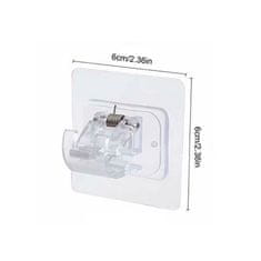 Netscroll 4x samolepljivo držalo za vpenjanje palic (4 kosi), držalo v obliki kljuke za palice je idealno za lahke zavese, organizacijo kuhinje ali kopalnice, nosilnost do 5 kg, RodHooks