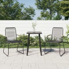 Vidaxl Vrtni stoli 2 kosa črni 58x59x85,5 cm PVC ratan