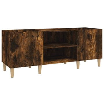 Vidaxl Omarica za gramofonske plošče dim. hrast 121x38x48 cm inž. les