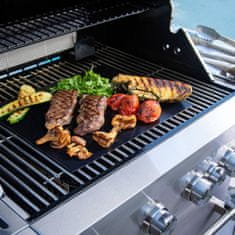 BBQ Neoprijemljiva teflonska podloga za žar z gladko površino 400 x 330 mm črna