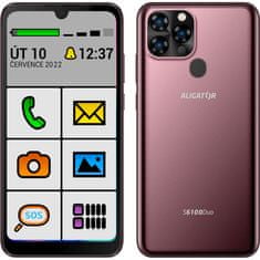 Aligator Mobilni telefon Aligator S6100 SENIOR 2/32 GB Bordeaux