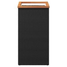 Vidaxl Vrtno korito črno 40x40x80 cm poli ratan