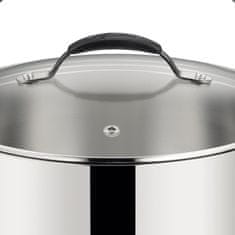 Lagostina Lonec s pokrovom New Tempra 24cm / 8,9l / dvojni ročaj / indukcija / inox 18/10, steklo