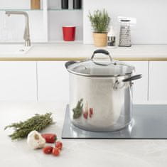 Lagostina Lonec s pokrovom New Tempra 24cm / 8,9l / dvojni ročaj / indukcija / inox 18/10, steklo