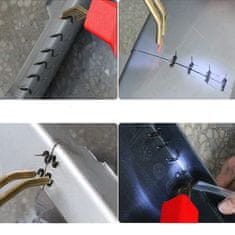 Vixson Varilni komplet, Popravilo razpok, Varilec plastike, (Varilna naprava, 1x klešče, 1x nož, 200 različnih sponk) | BONDMASTER