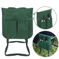 HOME & MARKER® Pripomoček in stol za delo na vrtu, dve nastavitvi velikosti, stranski žep za shranjevanje vrtnega orodja | KNEEBENCH