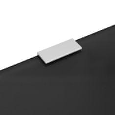 Vidaxl Stenska pregrada za pisoar črna 90x40 cm kaljeno steklo