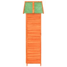 Vidaxl Vrtna lopa za orodje rjava 89x52,5x175 cm trdna borovina