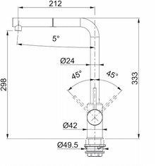 Franke izvlečna armatura SIRIUS L, Onyx