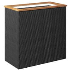 Vidaxl Vrtno korito črno 80x40x80 cm poli ratan