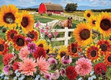 Cobble Hill Sunflower Farm Puzzle 1000 kosov