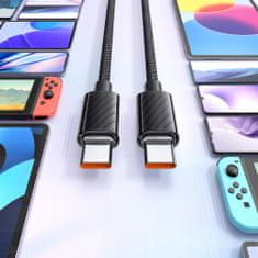 Mcdodo Kabel USB-C, zmogljiv, superhiter, Mcdodo, 100 W, 1,2 m, vijoličast CA-3652