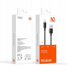 Mcdodo MCDODO POLNILEC LIGHTNING USB KABEL ZA IPHONE 11 12 13 14 PRO 1M ČRN