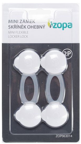 ZOPA Mini fleksibilna omarska ključavnica, 2 kosa