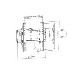 Gembird Nosilec za LCD TV WM-42T-02 23"-42" 