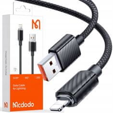 Mcdodo MCDODO POLNILEC LIGHTNING USB KABEL ZA IPHONE 11 12 13 14 PRO 1M ČRN