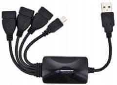 Esperanza USB-vozlišče Esperanza EA114, 3xUSB 2.0, črne barve