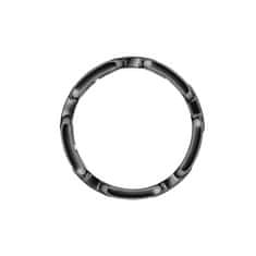 Morellato Brezčasen črn prstan iz jekla Catene SATX250 (Obseg 65 mm)