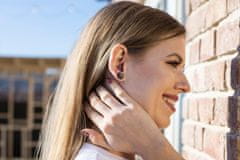 BeWooden Drevené náušnice Red Flower Earrings univerzálne tmavo šedá