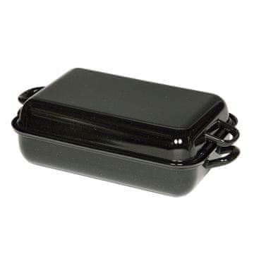 Riess Dvojni pekač Profi 37x26xh13,6cm / pravokoten / črn / emajl