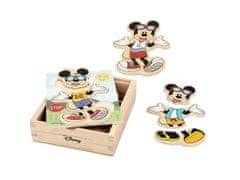 Mikro Trading MICKEY Mouse lesena sestavljanka "Dress Mickey" 19 kosov v leseni škatli v foliji