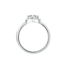 Morellato Tesori bleščeči srebrni prstan s srcem SAVB140 (Obseg 56 mm)