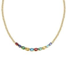 Morellato Igriva pozlačena ogrlica z barvnim kubičnim cirkonijem Colori SAVY01
