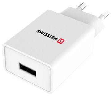 SWISSTEN Network Adapter Smart Ic 1X Usb 1A Power + Data Cable Usb/Micro Usb 1.2 M White